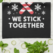 Christmas Candy Cane Heart We blijven bij elkaar Theedoek (Gevouwen)