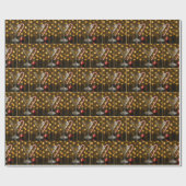 Christmas Candy Cane Hooked on a Martini Glass Cadeaupapier (Vlak)