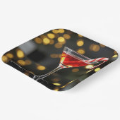 Christmas Candy Cane In a Cocktail Papieren Bordje (Gebogen)