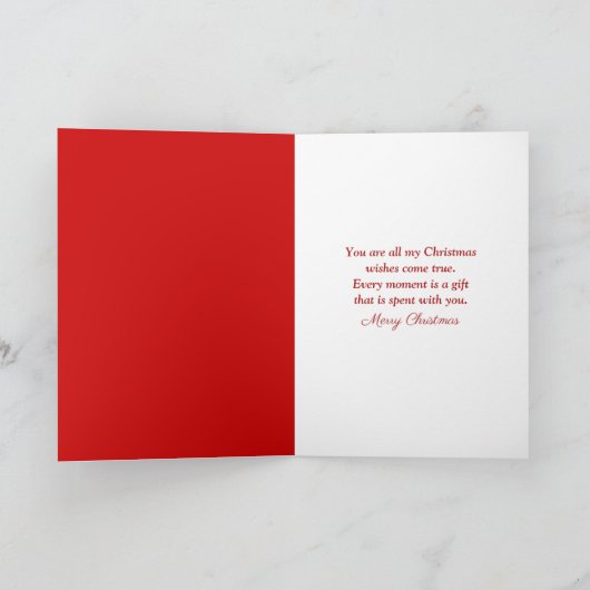 Christmas Candy Cane Love Heart Kaart (Binnen)