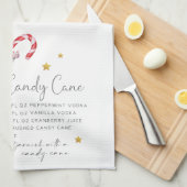 Christmas Candy Cane Martini Recept Waterverf Theedoek (Quarter Fold)