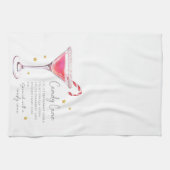 Christmas Candy Cane Martini Recept Waterverf Theedoek (Horizontaal)