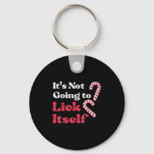 Christmas Candy Cane Not Going Lick Itself Funny X Sleutelhanger (Voorkant)