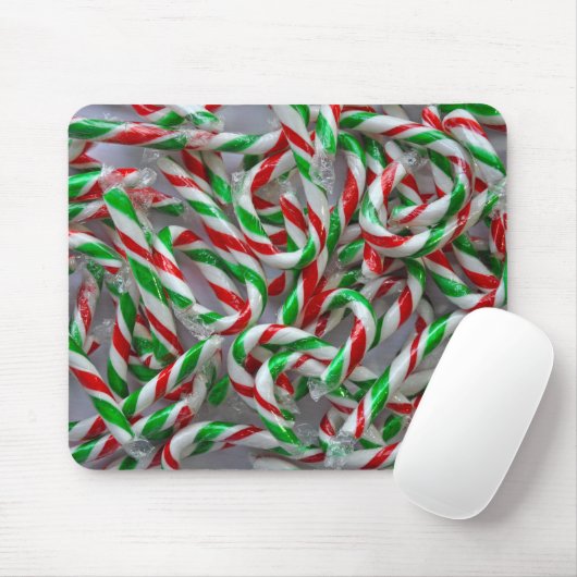 Christmas candy cane pattern muismat (Met muis)