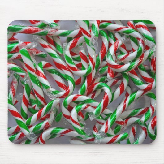Christmas candy cane pattern muismat (Voorkant)