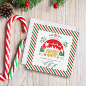 Christmas Candy Cane Peppermint Red Green Party Kaart
