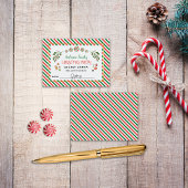 Christmas Candy Cane Peppermint Secret Santa Informatiekaartje