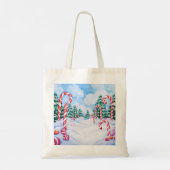 Christmas Candy Cane Personalized Chef Gift Tote Bag (Achterkant)
