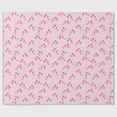 Christmas Candy Cane Pink Cadeaupapier (Vlak)