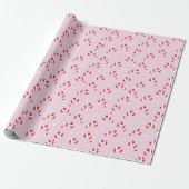 Christmas Candy Cane Pink Cadeaupapier (Uitgerold)