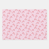 Christmas Candy Cane Pink Inpakpapier Vel (Voorkant 2)