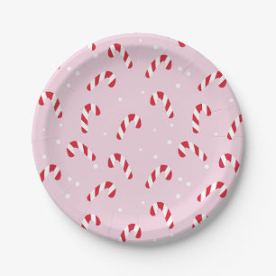 Christmas Candy Cane Pink Papieren Bordje