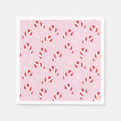 Christmas Candy Cane Pink Servet (Voorkant)