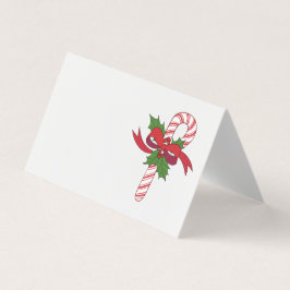 Christmas Candy Cane Place Card Kaart