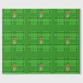 Christmas Candy Cane Plaid Inpakpapier (Vlak)