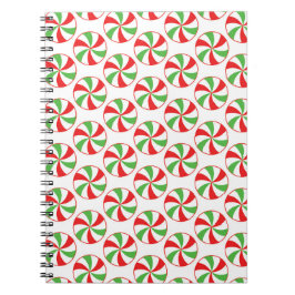 Christmas Candy Cane Print Cover Notebook Journal Notitieboek