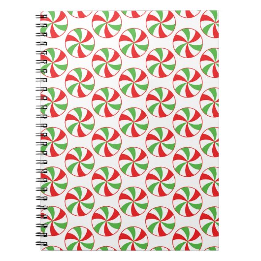 Christmas Candy Cane Print Cover Notebook Journal Notitieboek (Voorkant)
