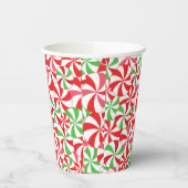 Christmas Candy Cane Print Party Paper Cups Papieren Bekers (Links)
