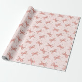 Christmas Candy Cane Ribbon Pattern Cadeaupapier (Uitgerold)