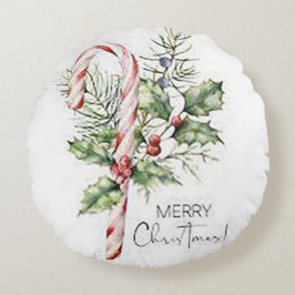 Christmas Candy Cane Rond Sierkussen Kussen
