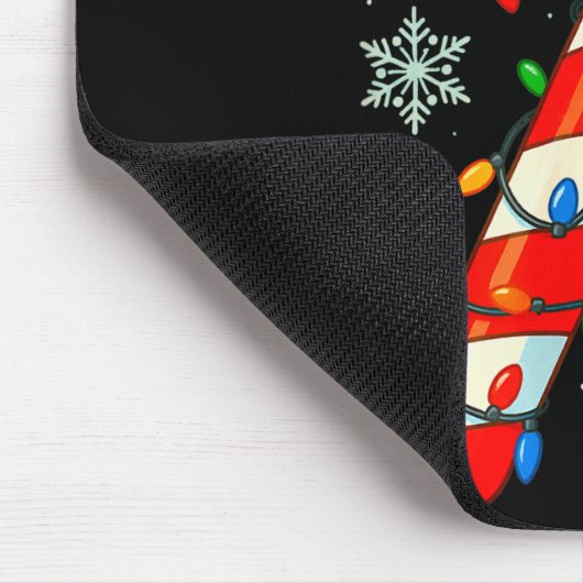 Christmas Candy Cane Santa Hat Xmas Kids Toddler Y Muismat (Hoek)