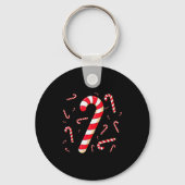 Christmas Candy Cane Santa Xmas Family Kid Toddler Sleutelhanger (Voorkant)