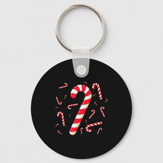 Christmas Candy Cane Santa Xmas Family Kid Toddler Sleutelhanger (Voorkant)