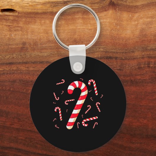 Christmas Candy Cane Santa Xmas Family Kid Toddler Sleutelhanger (Voorkant)