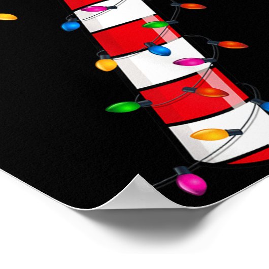 Christmas Candy Cane Santa Xmas Kids Toddler Youth Poster (Hoek)