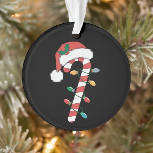 Christmas Candy Cane Santa Xmas Kinder Ornament (Boom)