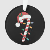 Christmas Candy Cane Santa Xmas Kinder Ornament (voorkant)