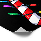 Christmas Candy Cane Santa Xmas  Poster (Hoek)