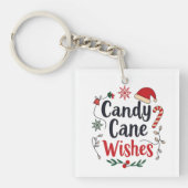 Christmas Candy Cane Sleutelhanger – Vrolijk cadea (voorkant)