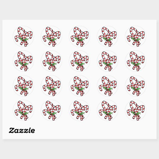 Christmas Candy Cane Sticker (Vel)