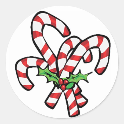 Christmas Candy Cane Sticker (Voorkant)