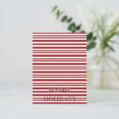 Christmas Candy Cane Stripes Briefkaart (Staand voorkant)