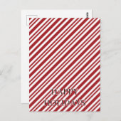 Christmas Candy Cane Stripes Briefkaart (Voorkant / Achterkant)