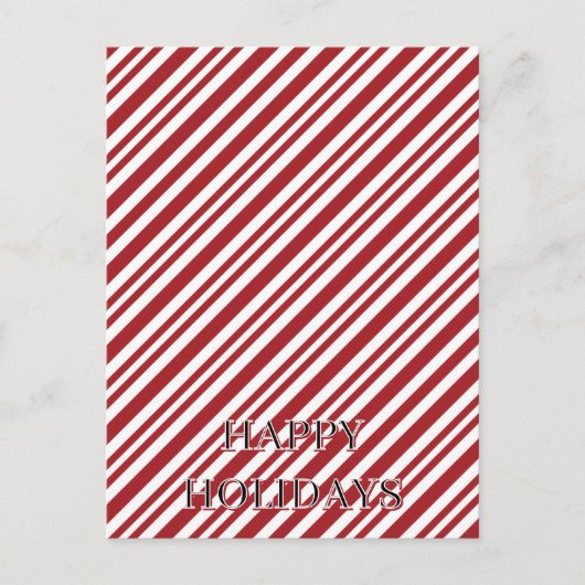 Christmas Candy Cane Stripes Briefkaart (Voorkant)