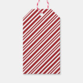 Christmas Candy Cane Stripes Cadeaulabel (Voorkant)