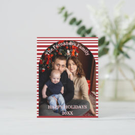 Christmas Candy Cane Stripes Cutsom Briefkaart