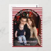 Christmas Candy Cane Stripes Cutsom Briefkaart (Voorkant / Achterkant)