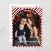 Christmas Candy Cane Stripes Cutsom Briefkaart (Voorkant / Achterkant)