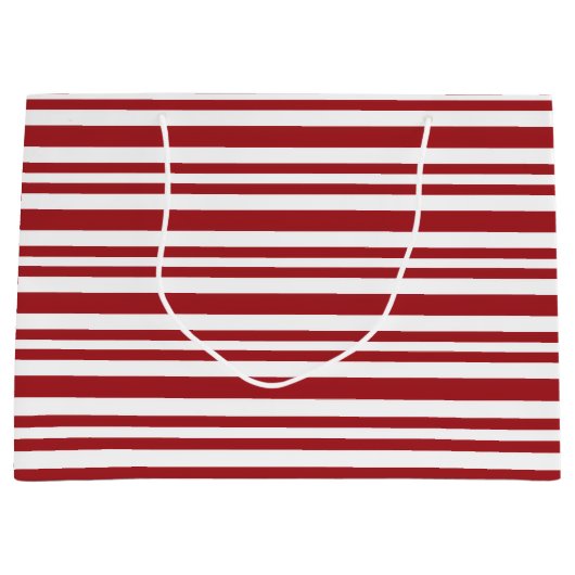 Christmas Candy Cane Stripes Groot Cadeauzakje (Voorkant)