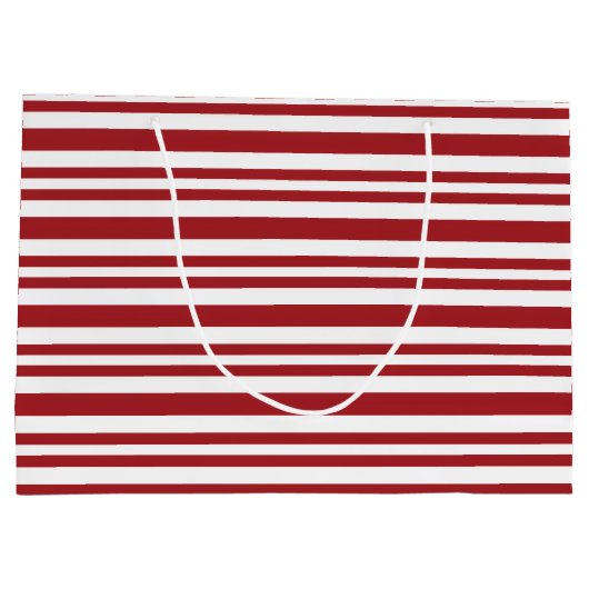 Christmas Candy Cane Stripes Groot Cadeauzakje (Achterkant)