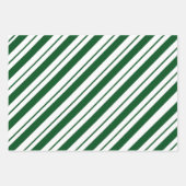 Christmas Candy Cane Stripes in Green and White Inpakpapier Vel (Voorkant)