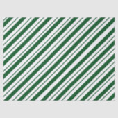 Christmas Candy Cane Stripes in Green and White  Tissuepapier (Voorkant)