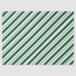Christmas Candy Cane Stripes in Green and White  Tissuepapier