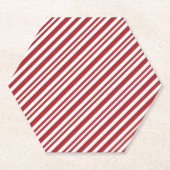 Christmas Candy Cane Stripes Kartonnen Onderzetters (Voorkant)