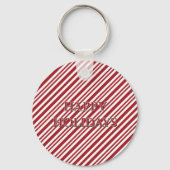 Christmas Candy Cane Stripes keychain (Voorkant)