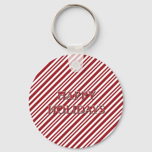 Christmas Candy Cane Stripes keychain (Voorkant)
